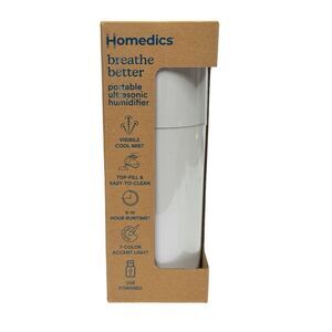 HoMedics Breathe Better Portable Ultrasonic Humidifier